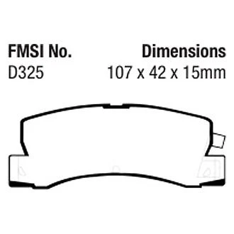 EBC DP4628R Yellowstuff Rear Brake Pads for 1994-1999 Toyota Camry - Image 3 of 4