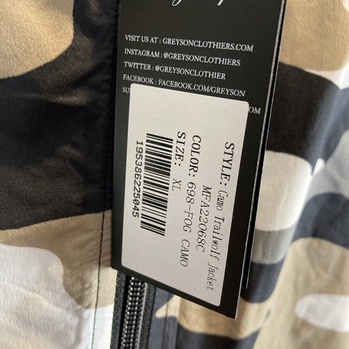Chaqueta cortavientos ligera Greyson Golf XL camuflada Trailwolf cremallera completa a prueba de viento - Imagen 5 de 14