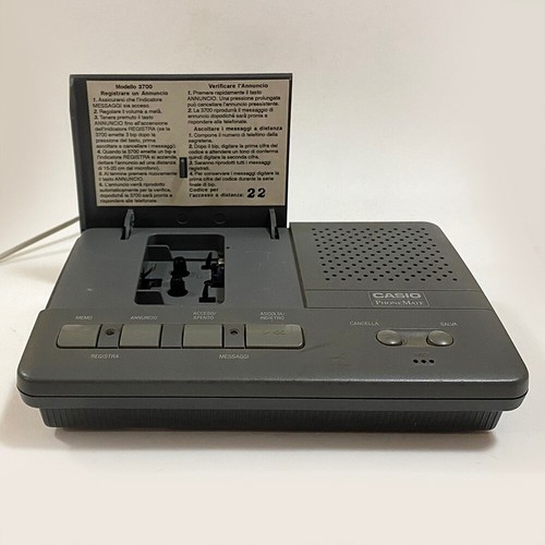 Casio PhoneMate 3700 Answering Machine Segreteria Telefonica Vintage Retro - Zdjęcie 4 z 11