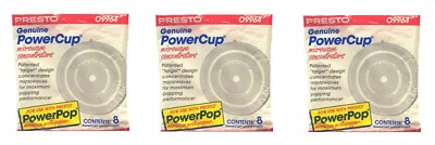 Presto Microwave Power Pop Powercup Popcorn Concentrator Cups - 24 Pack, Clear