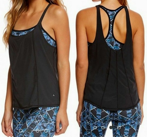 PRANA Sway TANK TOP with a BUILT IN Racerback SPORTS BRA Shelf YOGA Shirt WOMENS - Picture 2 of 12