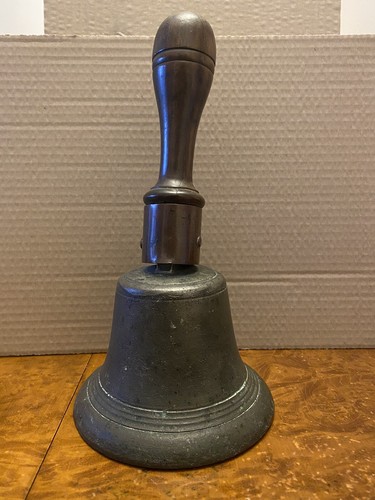 ORIGINAL VICTORIAN ? ANTIQUE SCHOOL BELL Approx 10” HEIGHT - 第 1/12 張圖片