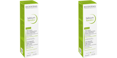 2xBioderma Sebium Kerato+ Face Cream in Gel Form for Acne-Prone Skin, 30ml
