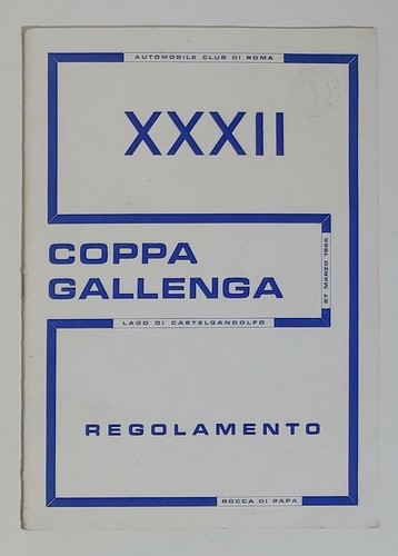 15895 Automobile Club Roma - XXXII Coppa Gallenga - 1966 - 第 1/7 張圖片