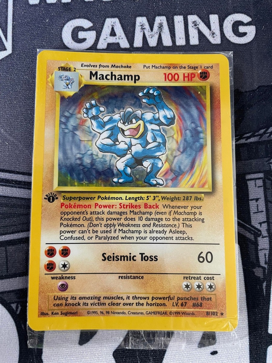 1x Machamp SEALED - 8/102 - Holo Rare - 1st Edition - Base Set 2 