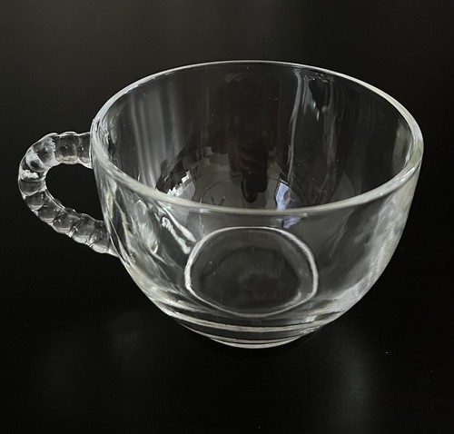 Vintage Federal Glass Hospitality Snack Set Homestead Wheat with 4 Trays, 4 Cups - Picture 11 of 12