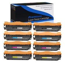 8 PACK - 312A Toner Set for HP CF380A -3A Color LaserJet Pro MFP M476dn M476dw