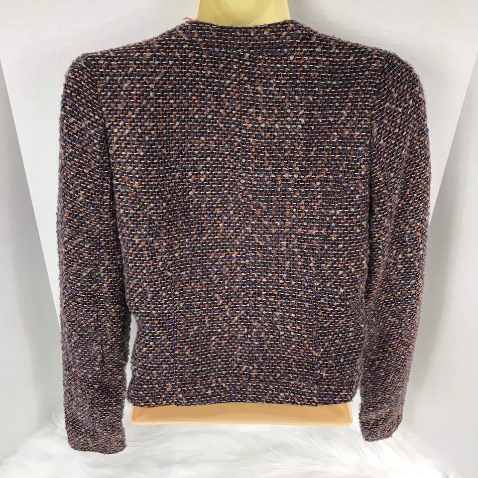 Chaqueta Blazer JOUJOU Cremallera Marrón, Naranja, Púrpura Multi Para Mujer Extra Pequeña XS Foto 4 de 4