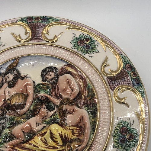 Capodimonte Plate Vintage 8 1/2" diameter wall hanging Home Decor Made In Italy - Picture 18 of 19