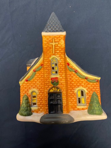 Vintage 1996 Trim a Home Church In Ottime Condizioni Villaggio Collezione Pezzo - Foto 1 di 8