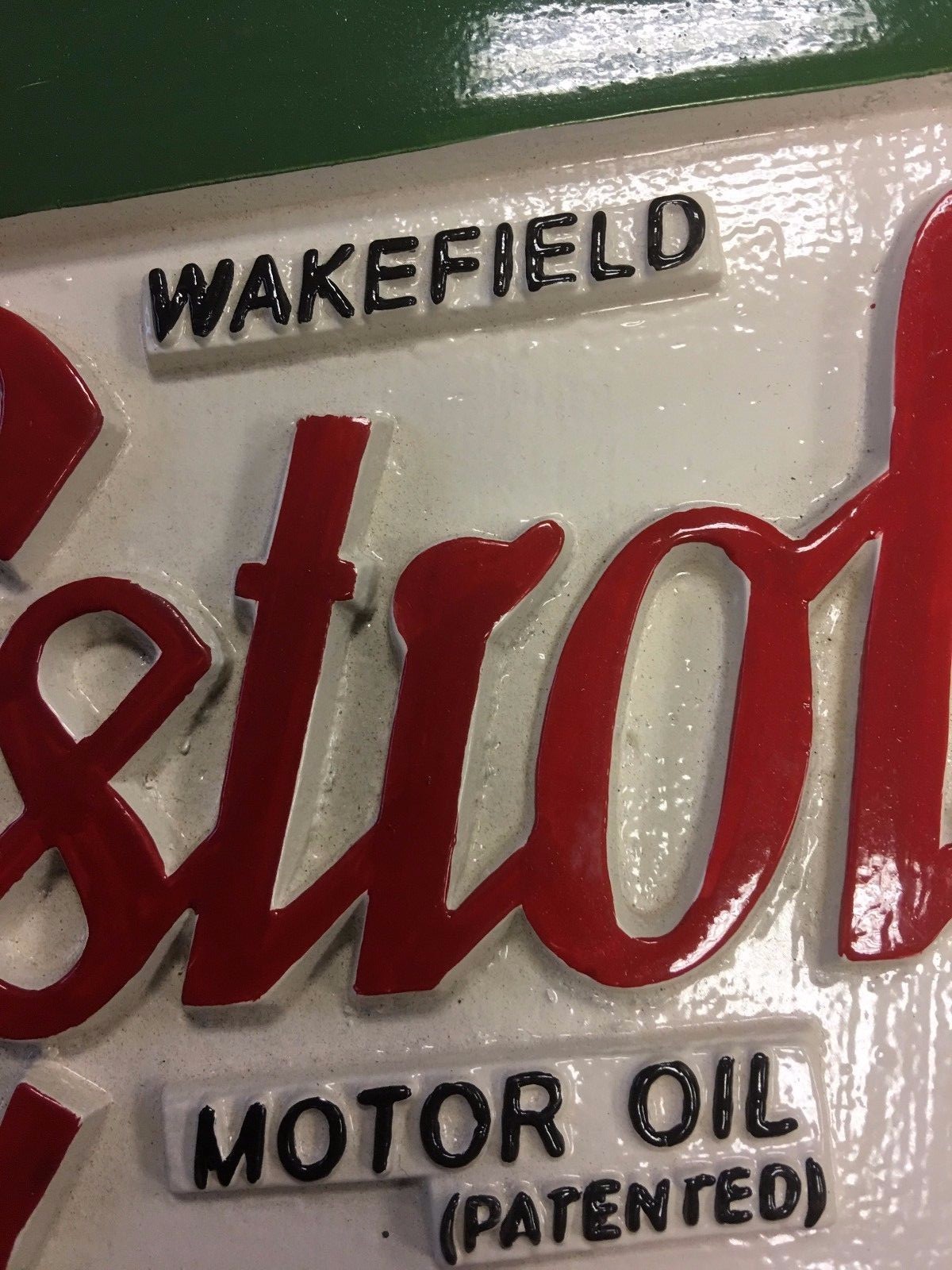 Castrol sign vintage Castrol motor oil Wakefield metal cast logo
