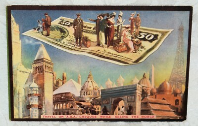 133f. A.B.A AMERICAN BANKERS ASSOC. TRAVELERS CHEQUES, WHILE SEEING THE WORLD PC