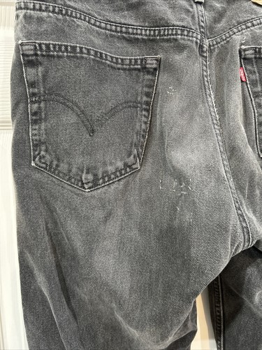 Vintage 90s Levi’s 505 Black Regular Fit Straight Leg Denim Jeans Size 36x30 USA - Picture 7 of 17