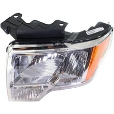 2009 2014 FORD F-150 DRIVER SIDE HALOGEN HEADLIGHT LEFT HEAD HAND LAMP CHROME