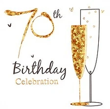 Pack of 6 Holographic 70th Birthday Party Card Invitations & Envelopes DP286