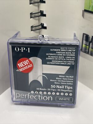 OPI Perfection Nail Tips matte finish 50 count #2 white