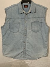 Vintage Wrangler Hero Denim Vest Mens Size XL Button Up Sleeveless