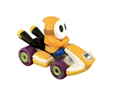 Hot Wheels Mario Kart Yellow Orange Shy Guy Diecast Car Standard Kart Loose 2018