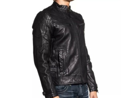 AFFLICTION LEATHER LIMITED EDITION MEN'S JACKET BLACK