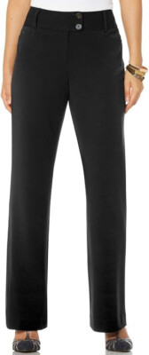 Rafaella Women's Curvy Fit Gabardine Bootcut Stretch Dress Pant, 6