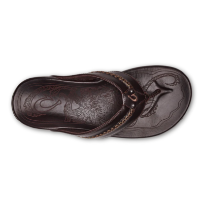 Men’s OluKai Leather Sandals Size 15 Hiapo - Rum / Dark Wood Men main image 3