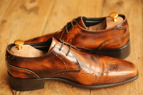 Jeffery West M & S Tan Brown Leather Lace Up Shoes Mens UK 9.5 US 10.5 EU 43.5 - Picture 7 of 11