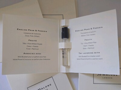 Jo Malone London English Pear Freesia Cologne Sample Spray 1.5 Ml Pack Of 5