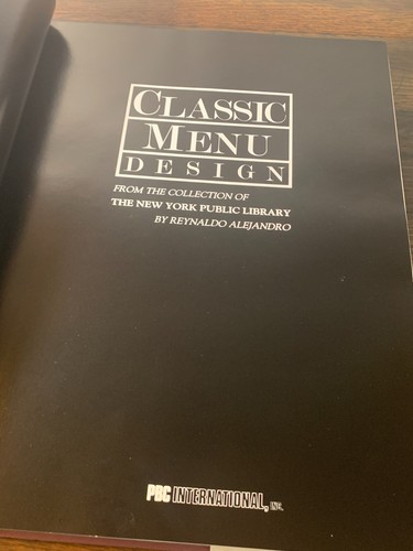 Classic Menu Design by Reynaldo Alejandro 1988 - Picture 3 of 6