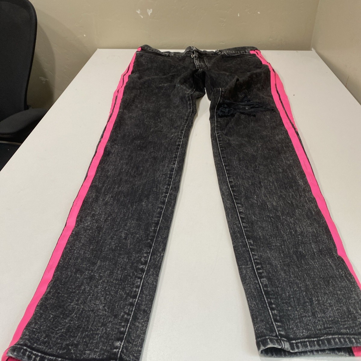 AMIRI Skinny Jeans Black With Double Pink Striped 38 | eBay
