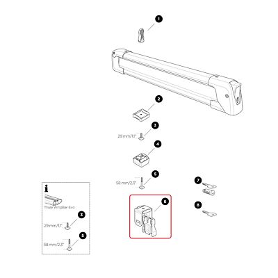 Thule Adapter Squarebar SnowPack for SnowPack L M S 52621