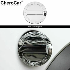 For F150 Gas Tank Cap Fuel Filler Door Cover for 2009-2014 Ford F150 ABS Chrome