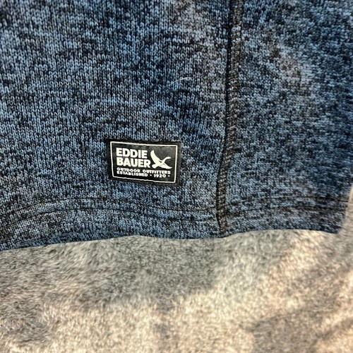 Eddie Bauer Pullover Herren mittelblau Fleece Langarm 1/4 Zip Pulli City - Bild 5 von 10