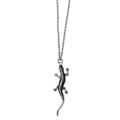 Eidechse Gecko Halskette Tier Wildtiere Kette Schlange Chamäleon Silber Geschenk Insekt