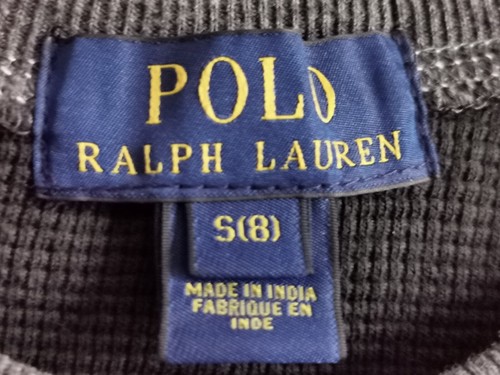 Polo Ralph Lauren boys cotton grey long sleeve polo sweatshirt size S 8 years - Picture 7 of 7