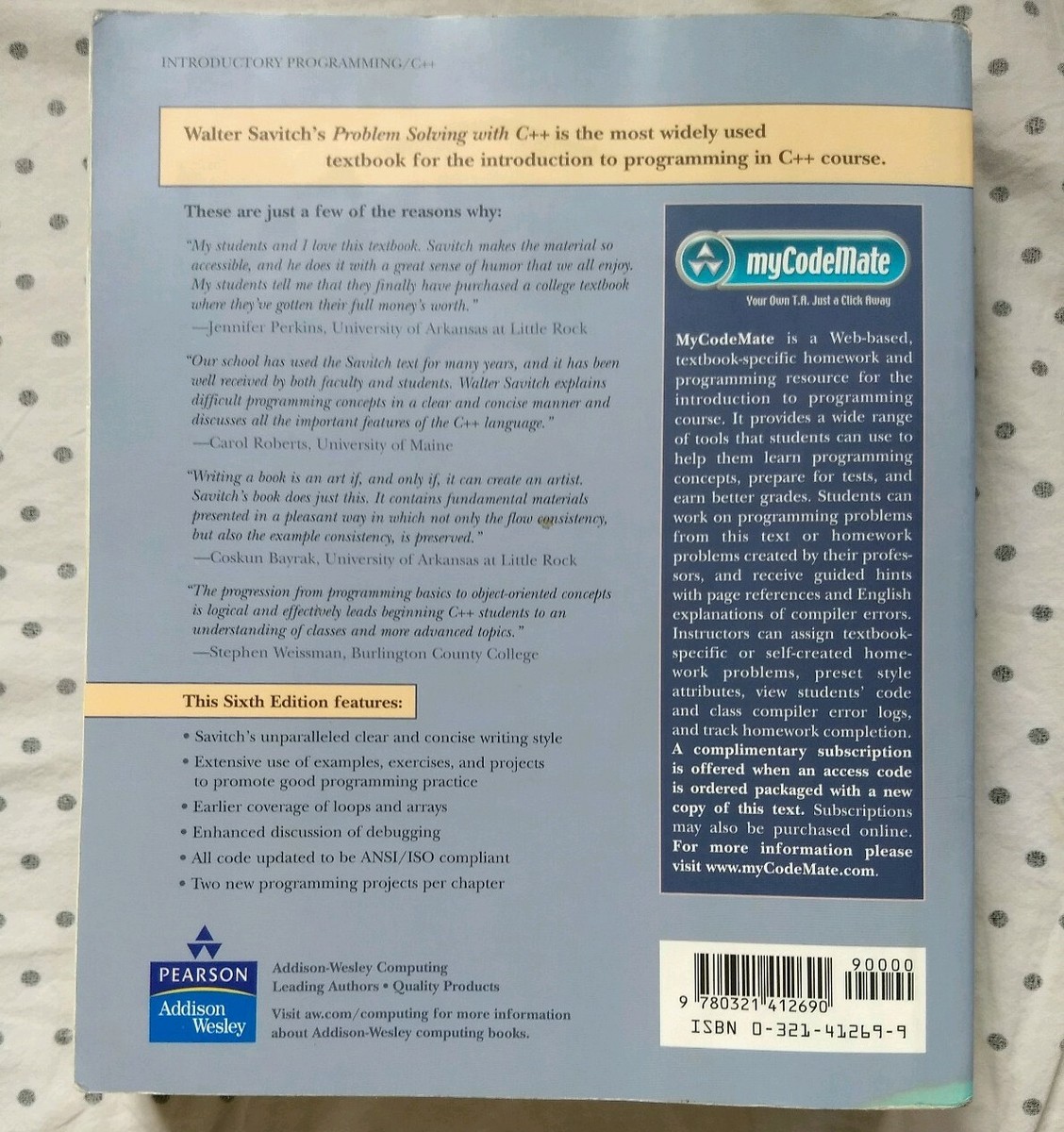 Problem Solving with C++ 6th Edition Walter Savitch Programming