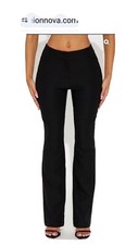 Fashion Nova BNWT Black Straight Leg Trousers Size L