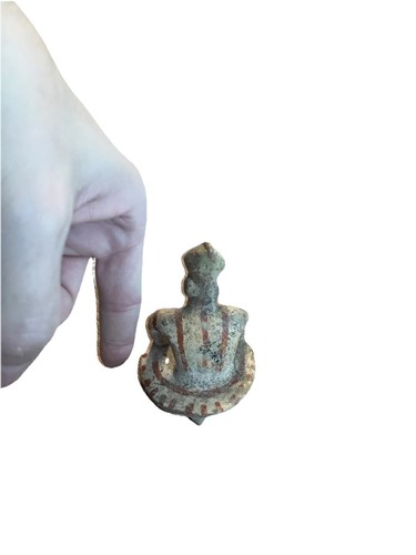 Rare Pre-Columbian Nayarit Seated Warrior Figurine Circa 300 BCE - Before Jesus - Picture 4 of 7