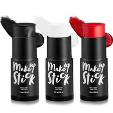 3 PCS Halloween Makeup Face Body Paint Set Foundation Makeup Stick Kit Hallow...