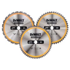 DeWALT Kreiss&auml;geblatt-Set Construction 3-tlg 305x30 x 24Z / 48Z / 60Z