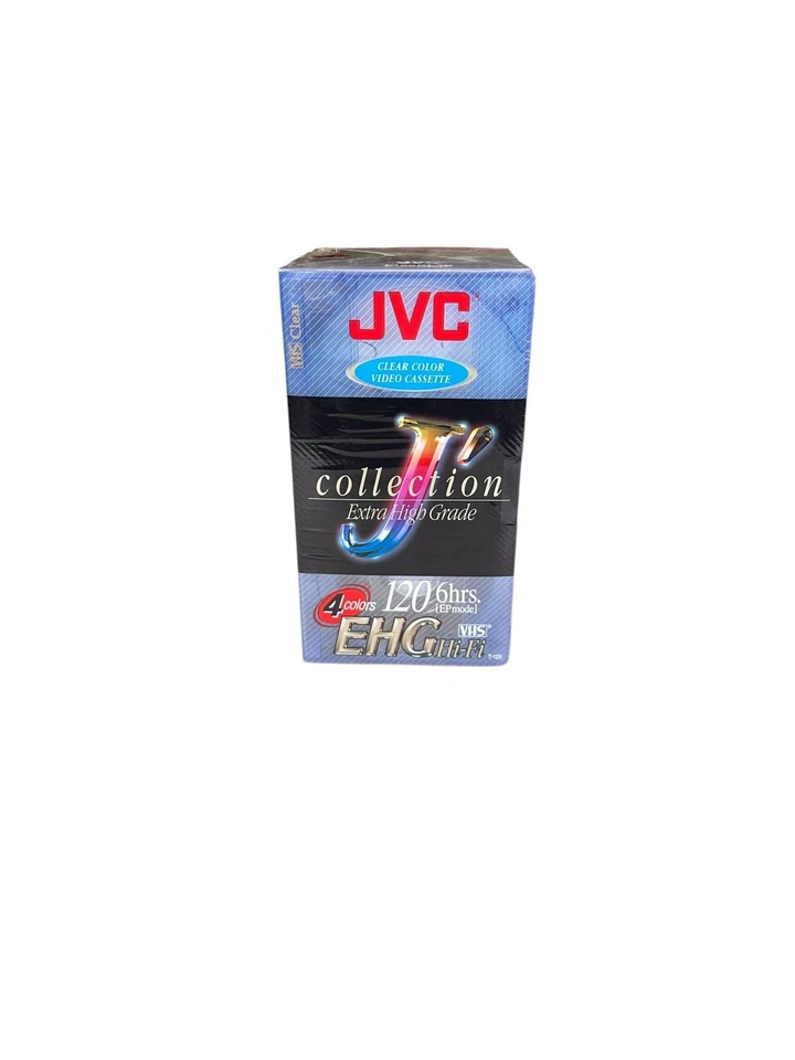 Paquete de 4 casetes de video JVC EHG VHS color claro colección J transparentes sellados Foto 2 de 4