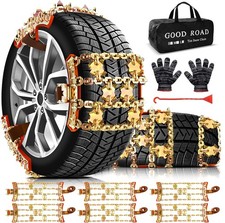 6 Piece Anti Slip Tire Chains Width 225-285mm Emergency 6 Piece Anti Slip Tire Chains Width 225-285mm Emergency