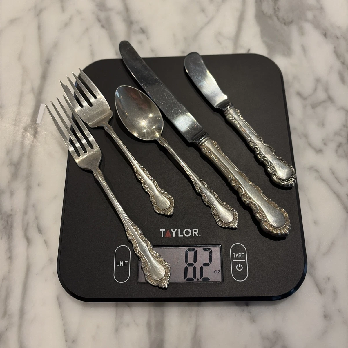 米国／リード＆バートン】純銀／カトラリー 「5つの花」3本セット×2