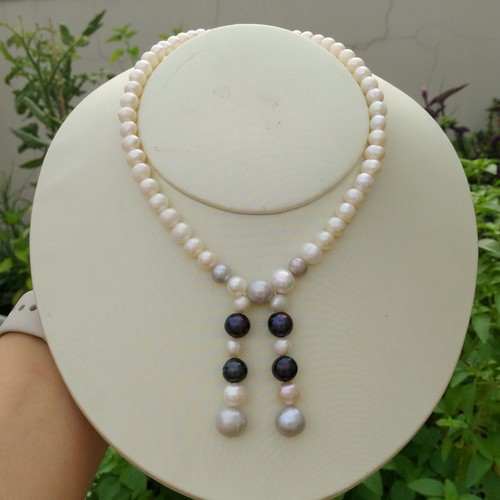Popular Natural South Sea White Multi-Color Pearl Bead Necklace Design Pendant - Imagen 4 de 8