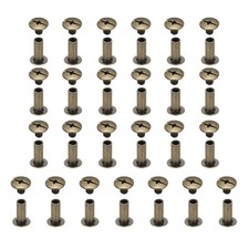 25set Phillips Chicago Screw M5x12mm Binding Post Screw, Bronze