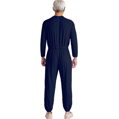 Combinaison homme manches longues pleine longueur barboteuse anti-rayures adaptative salopette - Photo 20/50