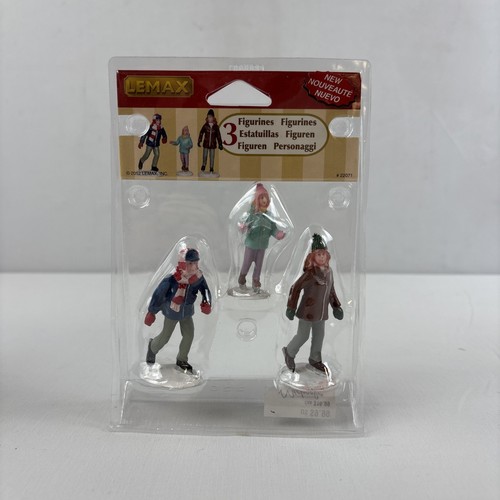 Lemax Christmas Winter Snowy Skating Children School Figurines Set Of 3 NEW - Picture 4 of 7