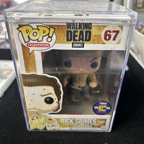 Funko Pop! The Walking Dead #67 Bloody Rick Grimes Prison Yard 2013 SDCC Hard - Foto 1 di 6