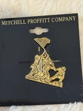 Iwo Jima Flag Raising Lapel Pin Mitchell Proffitt Company USMC Military Gift
