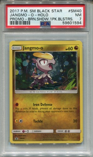 Pokemon Sun & Moon Black Star Promo SM40 Jangmo-O Holo PSA 7