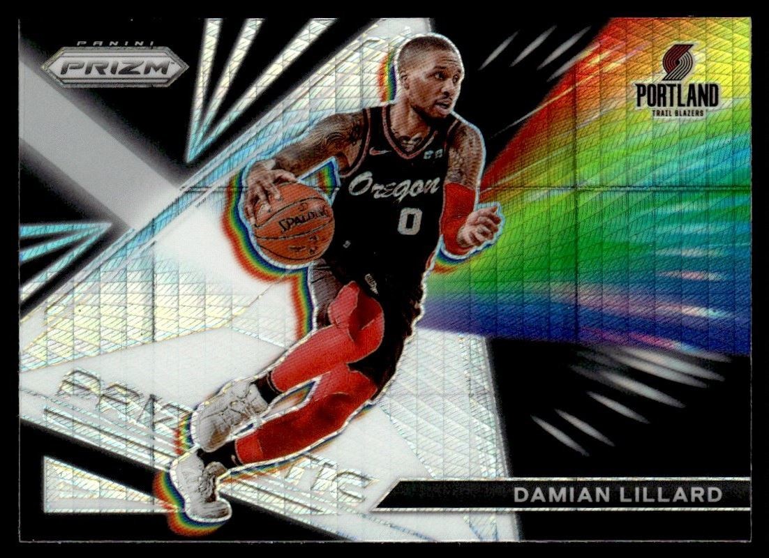 2021-22 Panini Prizm Prizmatic Hyper Damian Lillard #7